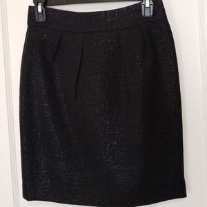 NEW Banana Republic Embossed Skirt - Black, Sz 0P